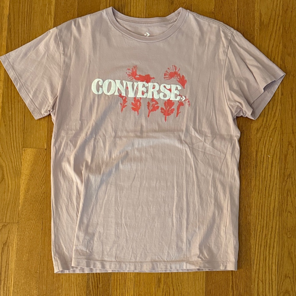 Converse Lavender Tee with pink Graphic